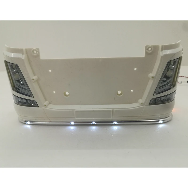 LED Simulation Metal Silver Front Bottom Light for 1/14 Tamiya RC Truck Car VOLVO FH16 56360 Diy Parts Toys