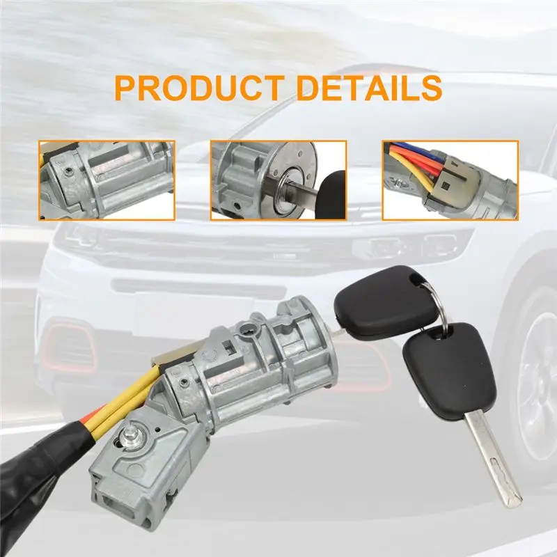 For CITROEN C2 C3 2002-2010 Ignition Lock Cylinder Starter Switch 4162AH 4162AG Ignition Switch Starter Lock Repair-A61E