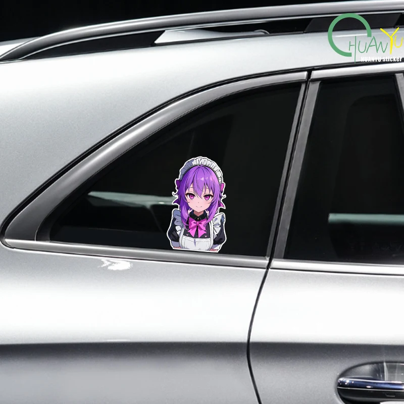 JDM Cute Girl Anime Car Sticker Car Sticker Motorcycle Bumper Car Window Reflective Waterproof Sticker Car Sticker