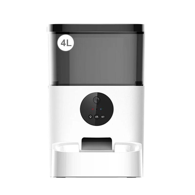 

STLF Automatic Cat Feeder 4L Auto Pet Dry Food Dispenser with Desiccant Bag Feeder