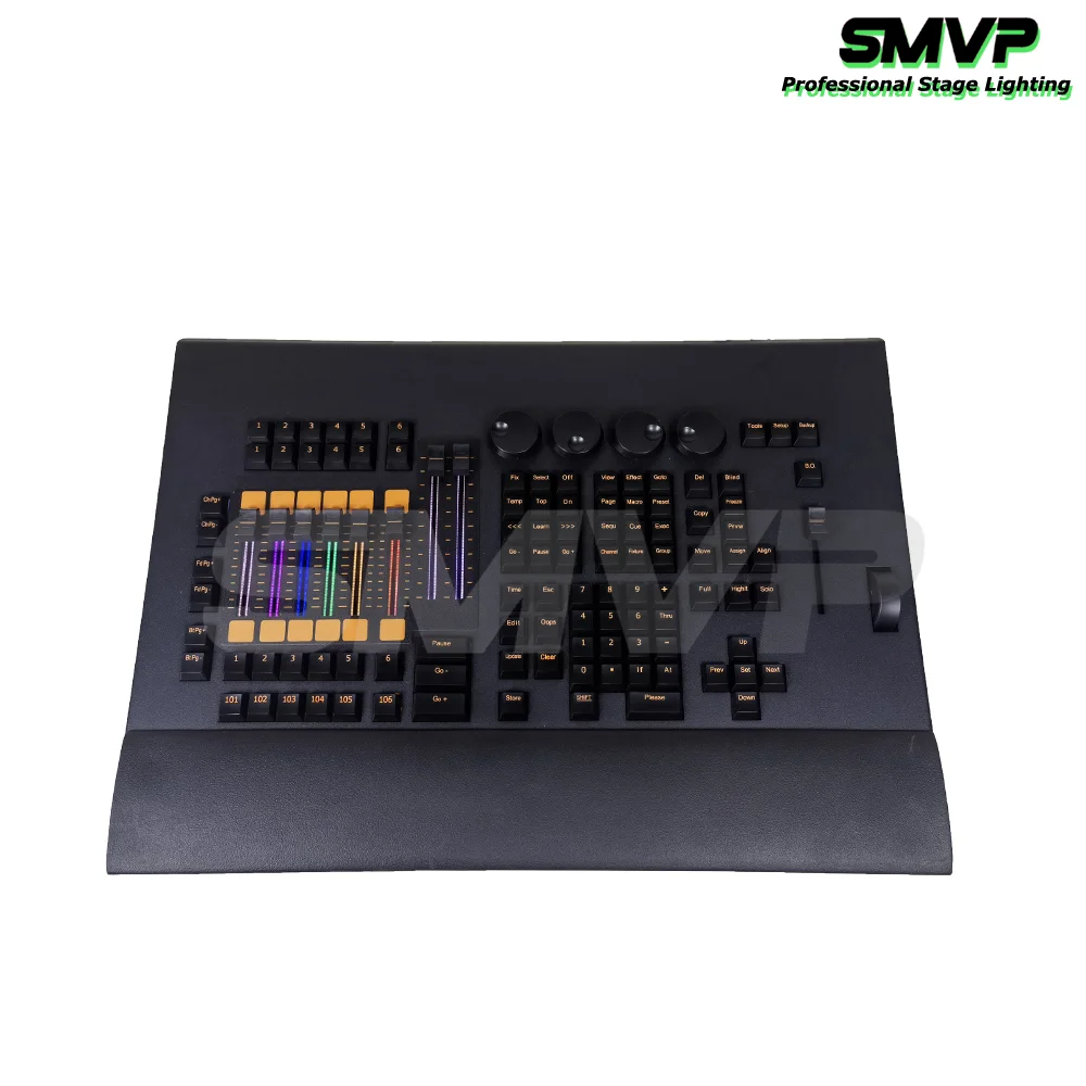 

Новый DMX-контроллер с электрическим приводом, RGB-подсветкой, DMX512, контроллер сценического освещения для диджеев, дискотек, вечеринок, свадеб, концертов