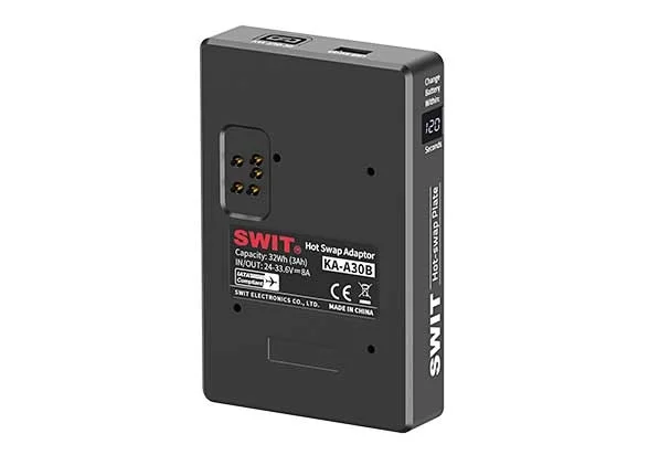 SWIT KA-A30B B-mount Hotswap Plate for SXT/LF/65, 28V, 32Wh 3Ah Battery Cells, At Least 2 Minutes 200W Constant High Load
