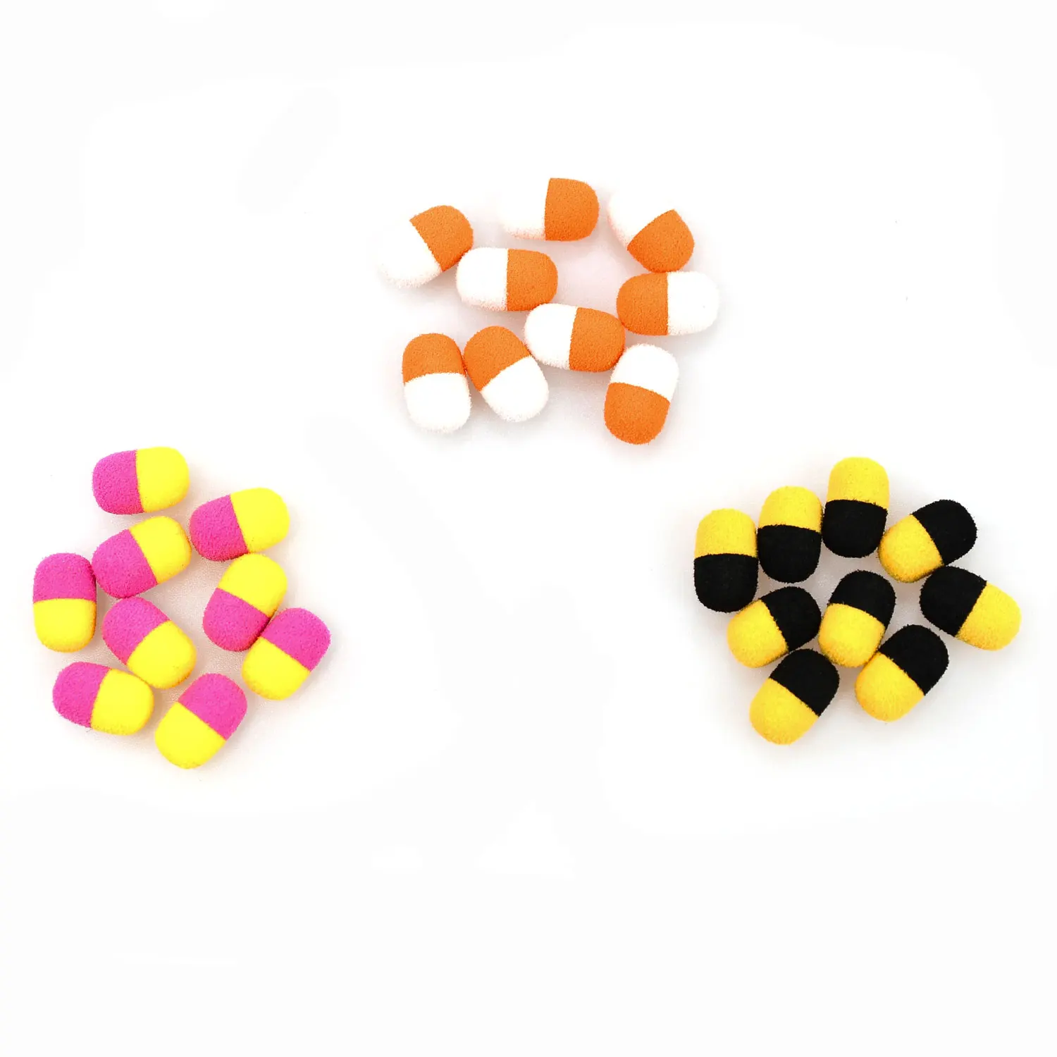 Topranc Fishing Float Beads 33Pcs/Boxed Double Color Foam EVA Beans Reverse Bottom Carp Fishing Accessories