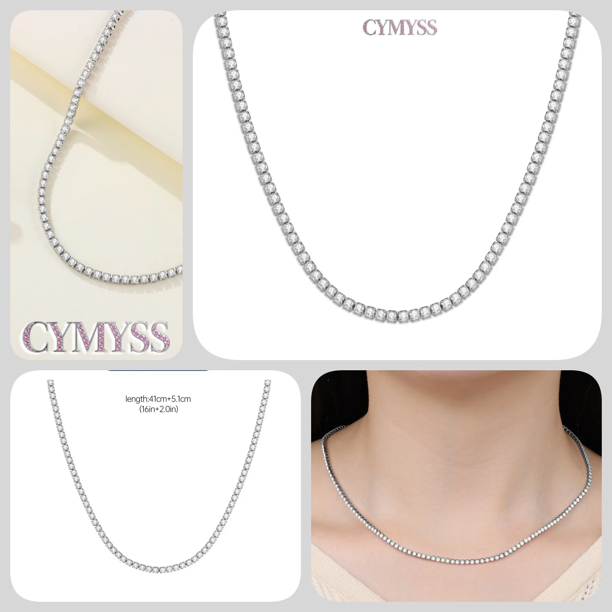 2026 Original 925 Sterling Silber Planeten-Halskette mit Liebesherz und Zirkonia-Einlage, Romantischer Modeschmuck, Partygeschenke für Frauen – Detail 33