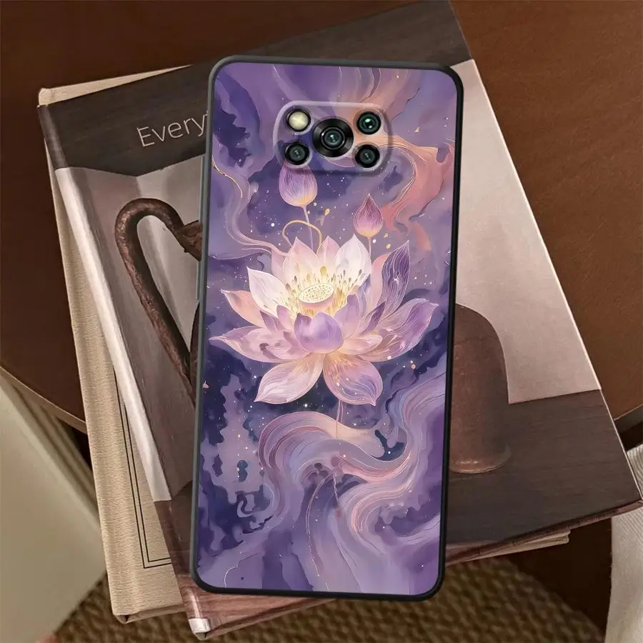 Artistic Lotus Funda Phone Cover Case for Xiaomi Poco F8 C61 X3 X4 X5 X7 Pro M5 C75 C50 F1 M3 M4 M7 F3 C71 view 6
