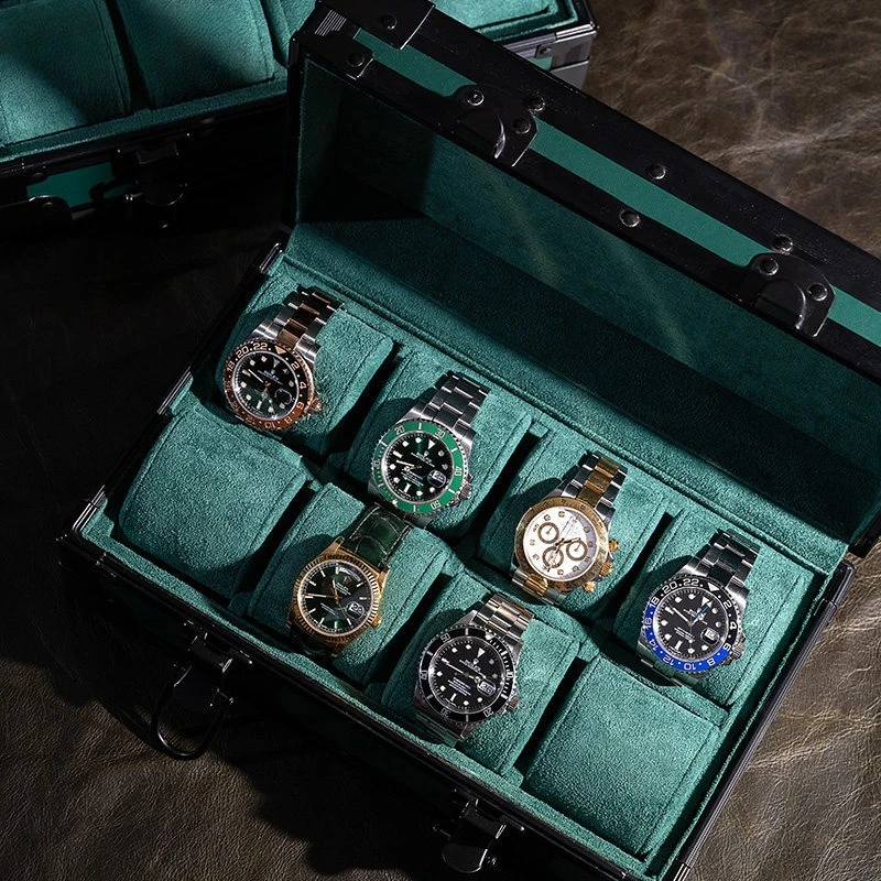 8 Slots Watch Box Aluminum Alloy Storage Watch Case Luxury Watches Display Boxes High-end Organizer Watches Travel Gift Cases