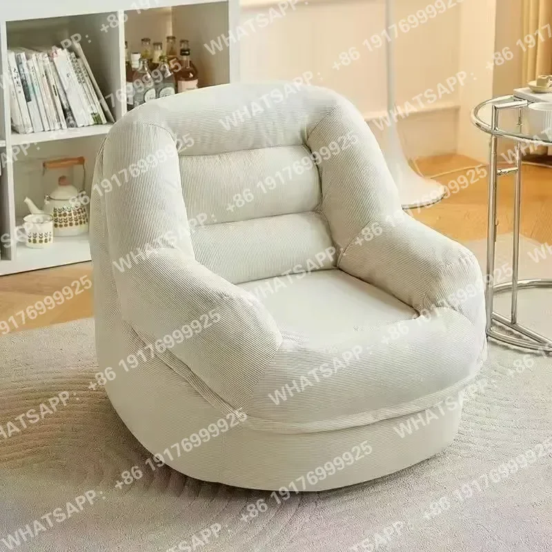 Modern Single Backrest Bean Bag Sofa Nest Chair Crushed Sponge Lazy Tatami Living Room Leisure Chair Fabric Boneless Sofa