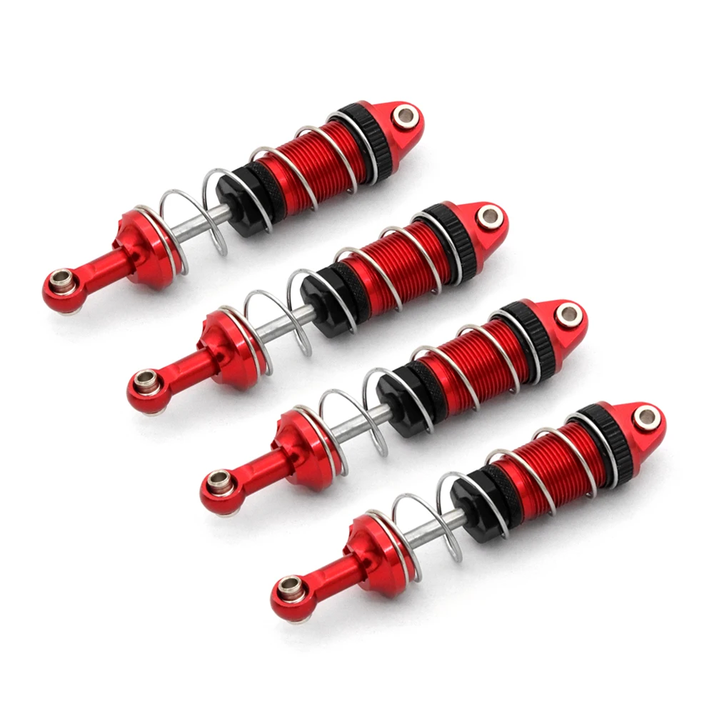 4 Stuks Metalen Schokdemper Demper Voor Mjx H16 16207 Wltoys 144001 Mn128 Mn86 Mn86ks 1/16 1/12 Rc Auto Upgrade Onderdelen