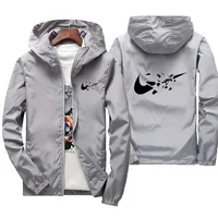2026 Fashion Street Windproof Shrink and Waterproof Zipper Jacket with Thin Hoodie, Men's Jacket, Spring and Autumn 6