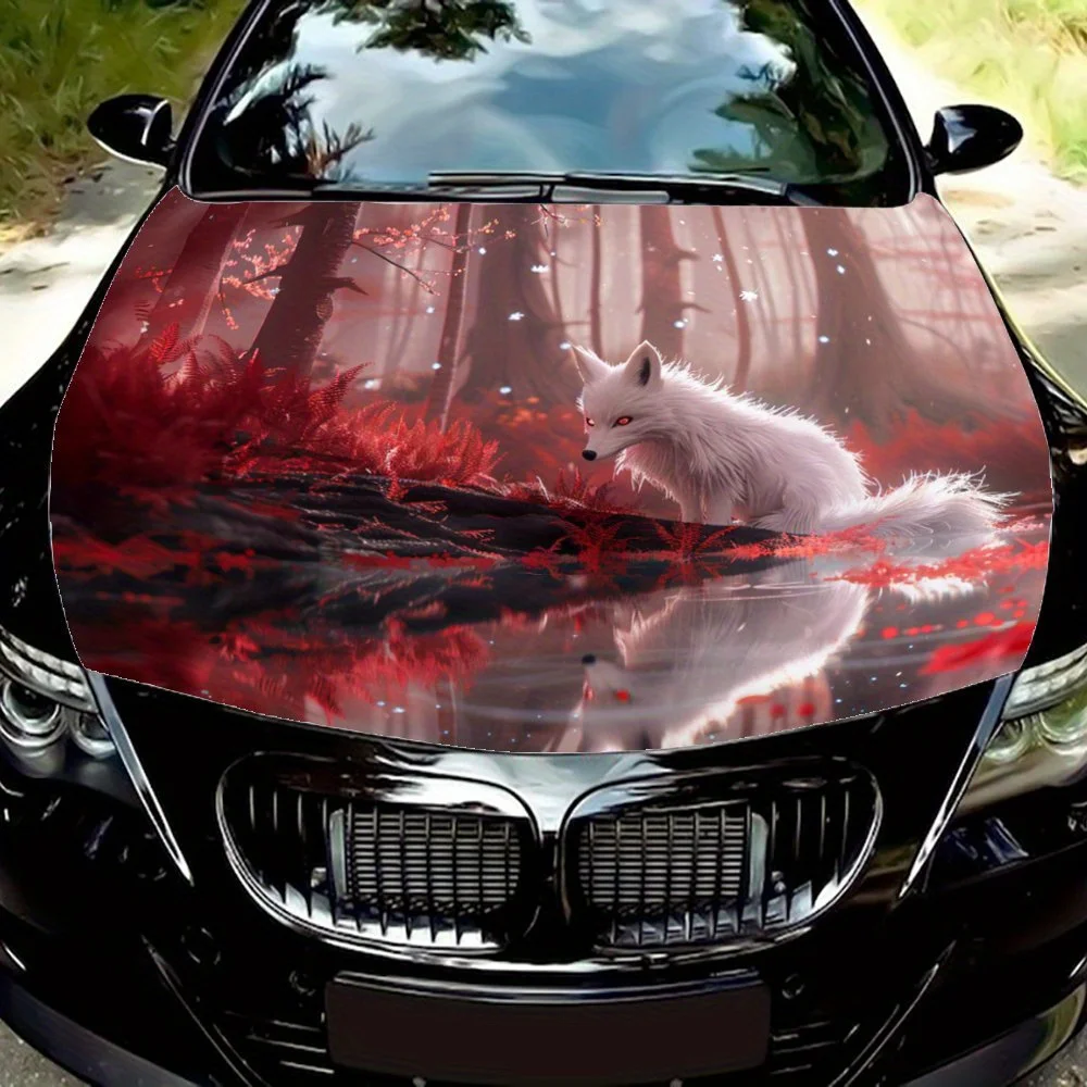 

Red Yun Lin's Fox Spirit Car Vinyl Wraps, Vinyl Car Hood Graphics, Vinyl Material with Exquisite P