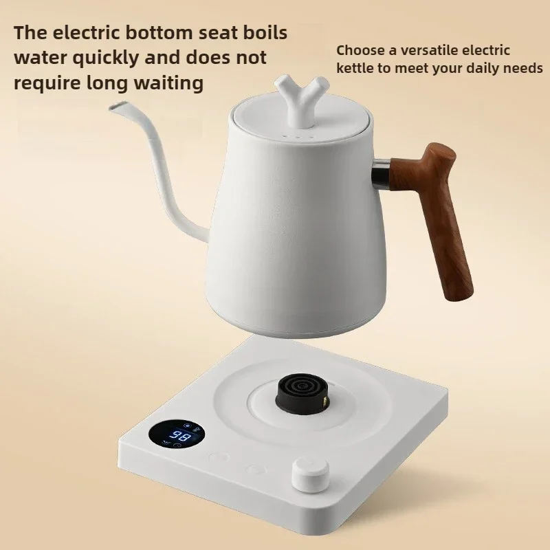 1000W Elektrischer Schwanenhals-Wasserkocher 1000ml 304 Edelstahl Kaffeekanne Intelligente Konstanttemperatur LED-Anzeige für Kaffee und Tee – Detail 8
