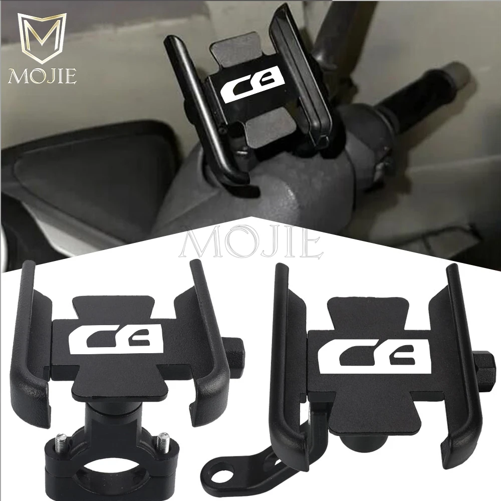 Universal Rear Mirror Handle Phone Holder Cellphone Stand For Honda CB599 CB600F CB650F/R CB900F CB919 CB1000R CB1100 CB1300