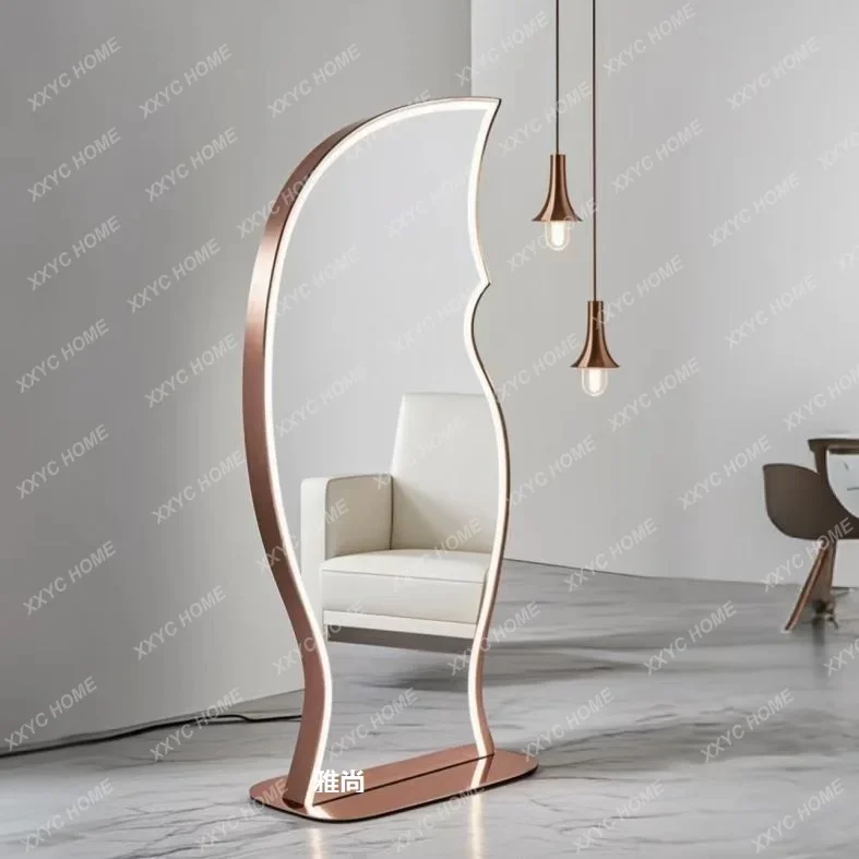 

floor mirror barber shop mirror table hair salon special single and double-sided hair salon full body floor mirror