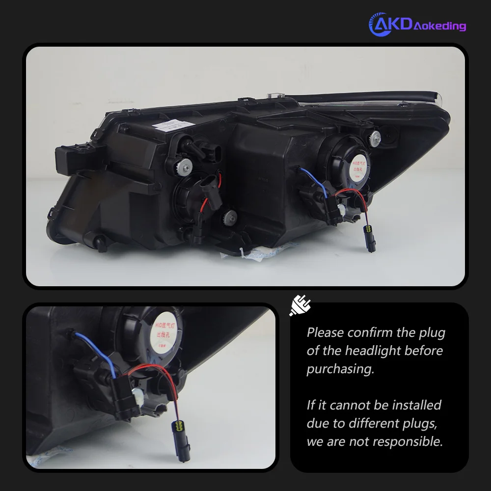 AKD Head Lamp for Dodge Journey LED Headlight 2008-2019 Headlights Journey DRL Turn Signal Freemont Angel Eye Projector