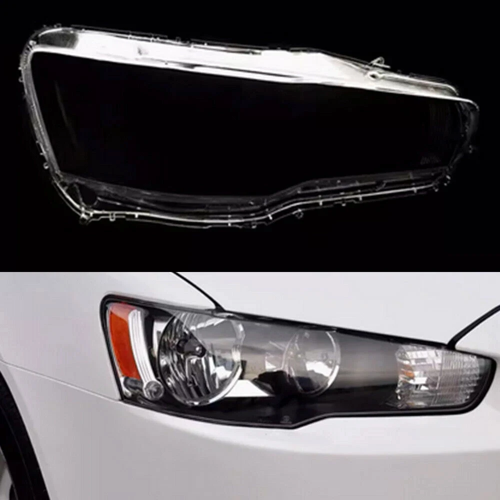 Car Headlamp Cover Lamp Shade Lamp Headlight Shell Lens Dustproof Protective Cover For Mitsubishi Lancer EX 2010 -2016 Auto Part