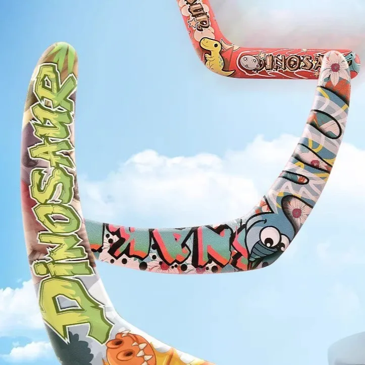Mão das crianças macio boomerang eva disco voador brinquedo divertido jogo de esportes ao ar livre brinquedos interativos dinossauro boomerang disco voador presentes