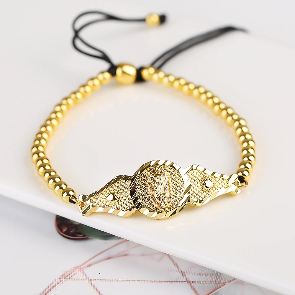 Religious Virgin Gold Beads With Geometric Adjustable Bracelet Pull Pull Hot Selling Jewelry For Men and Women High Quality