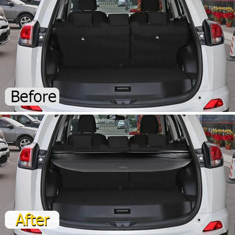 New Car Interior Accessories Rear Trunk Organizer Partition Board Fit For Toyota RAV4 2006-2012 Retractable Cargo Security Shade