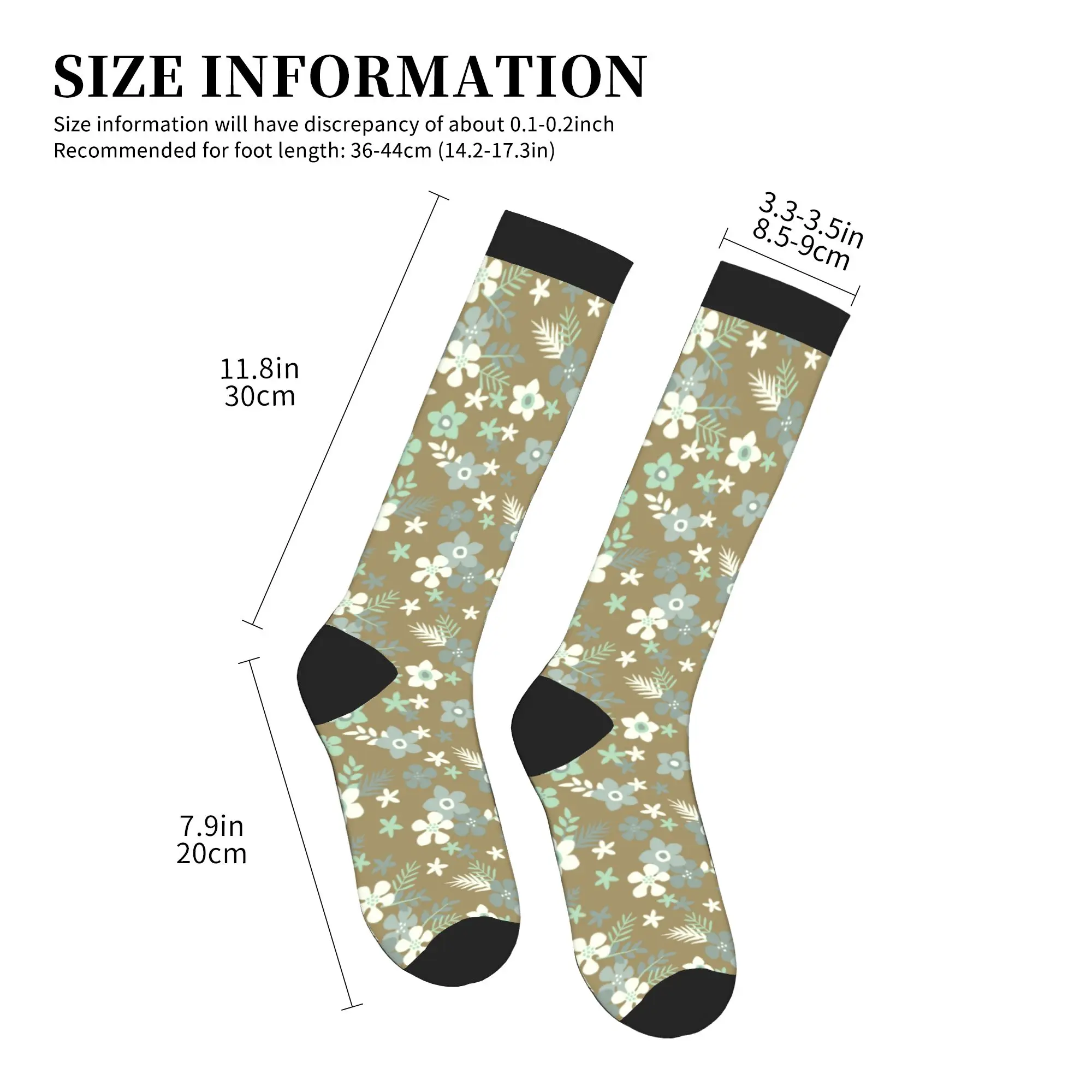 Harajuku Sage Green Spice Mix Socks Men Women Warm 3D Print  Basketball Sports Sports Compression Socks view 4