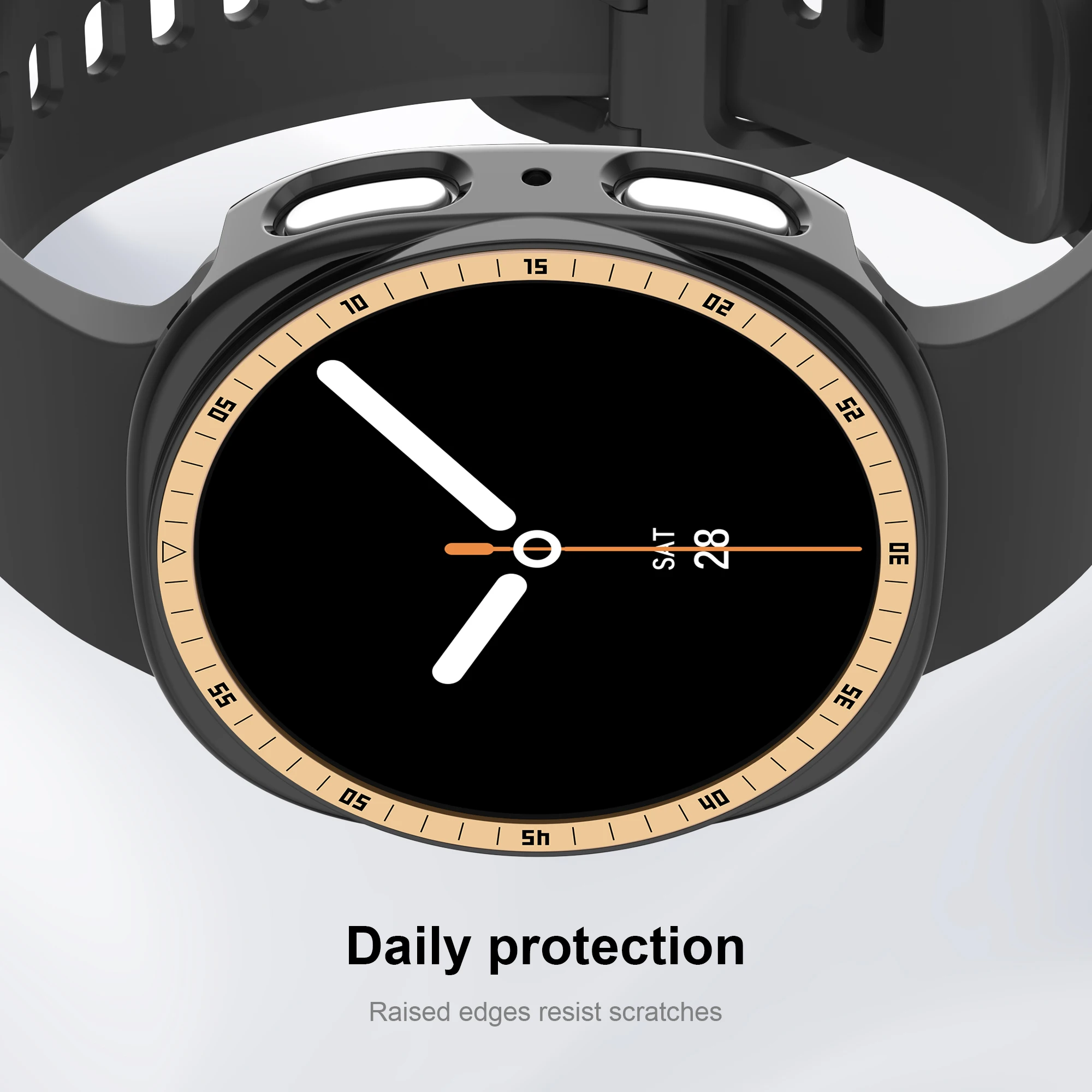 Bezel-Ring+Hülle für Samsung Galaxy Watch 8 9 44mm 40mm Schutz Hartschalen-PC-Bumper Schale Galaxy Watch 9 8 Schutzhülle – Detail 3