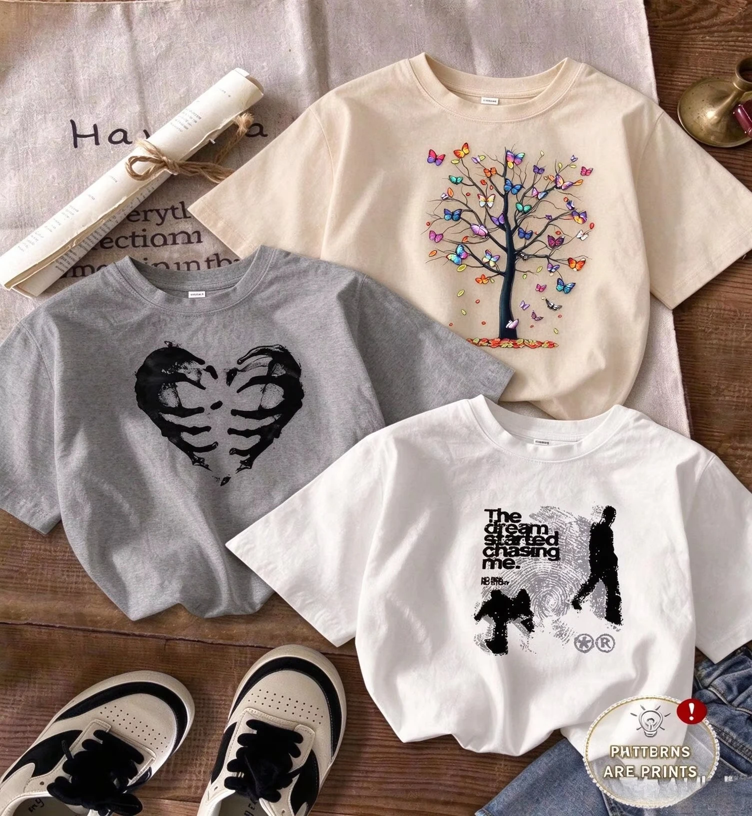 2026 Women Dark Grey Streetwear T-Shirt, Gothic Skeleton Heart & Grunge Letter Graphic Print Tee, Y2K Aesthetic Crewneck Casual Short Sleeve Basic Tops For Daily Outfit