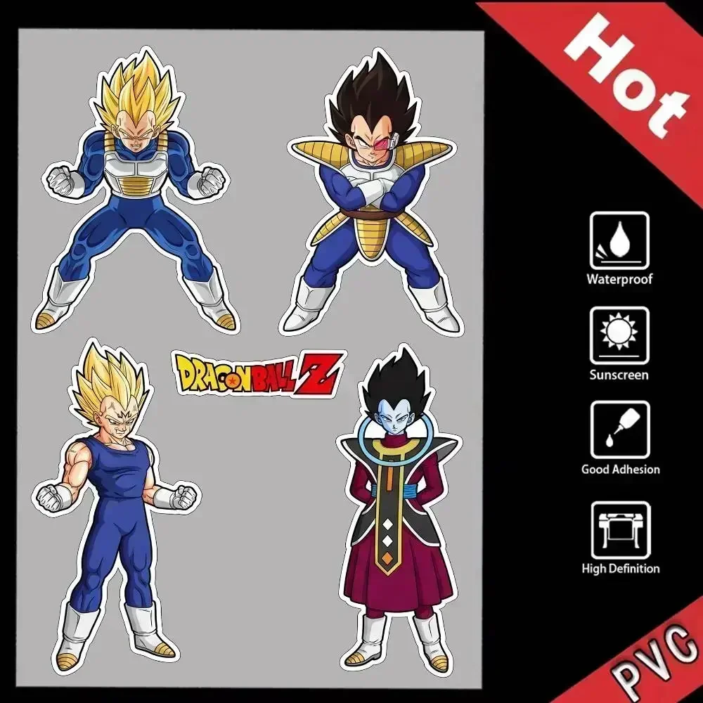 

DRAGON BALL Vegeta Goku All Purpose Reflective Scratch Blocker Decal Car Bike Helmet Cup Refrigerator Decorative Stickers