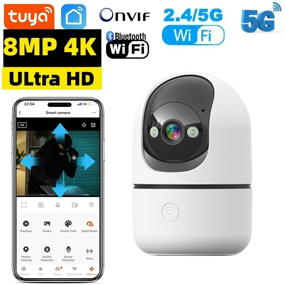 yZ[zTuya 8MP 5G WiFi J Tuya X}[gz[ CX IP ĎJ AI m ǐ ZLeB xr[j^[ TUYA