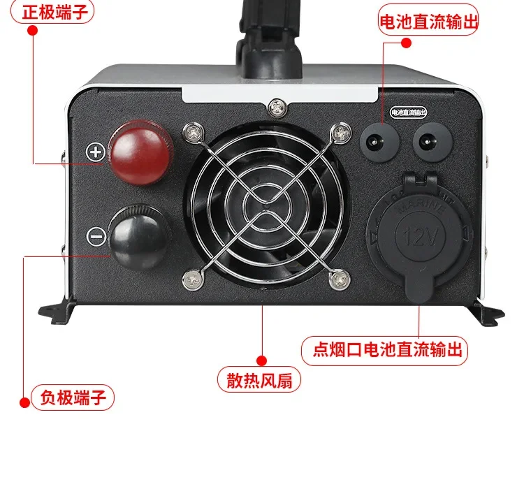 Pure Sine Wave Inverter for Outdoor Vehicle Pendulum Beach Multifunctional Portable Mobile Power Converter