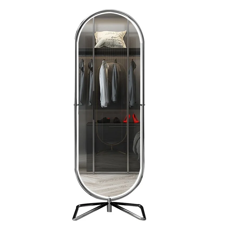 

Rotating floor mirror, movable artistic dressing mirror, photography mirror