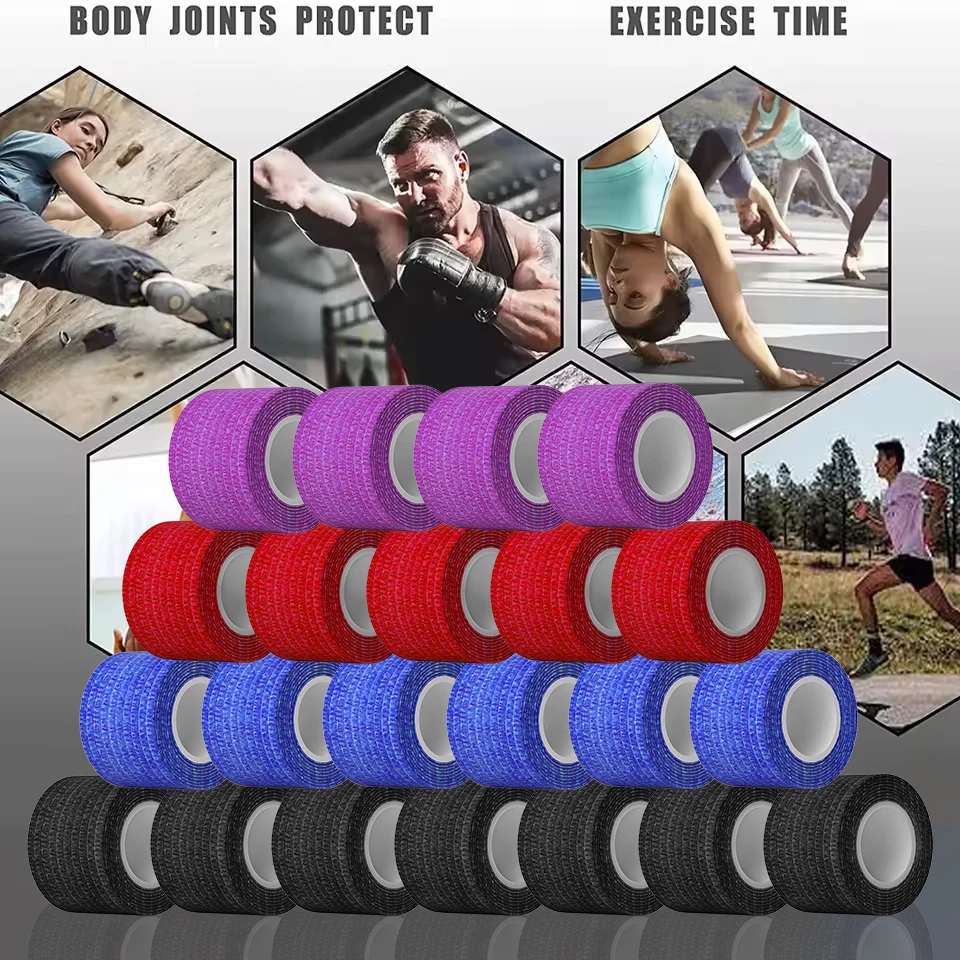 

BIGWASP 3.8CM/1.52in Cotton Breathable Gauze Bandage Outdoor Sport Elastic Self-adhesive Bandages Wrist Elbow Knee Ankle Bandage