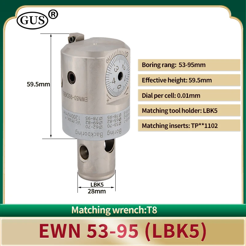 رؤوس مملة دقيقة EWN EWN20-36 EWN25-47 EWN32-60 EWN41-74 EWN53-95 CKB1- 5 LBK 1-5 شريط تخريم قابل للتعديل حجم التجويف