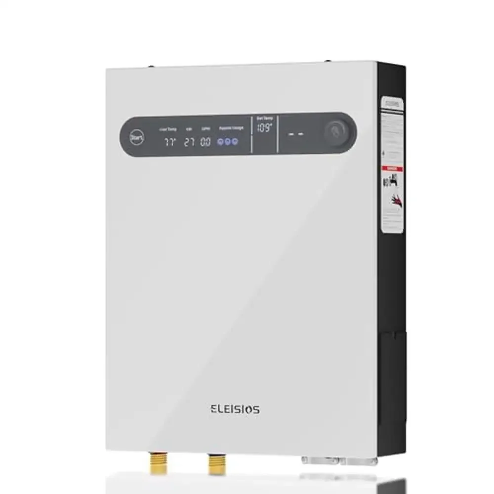 Electric Tankless Water Heater 18KW 240V LED Digital Display Self-Modulating On-Demand Hot Water System Max 131°F Compact Energy