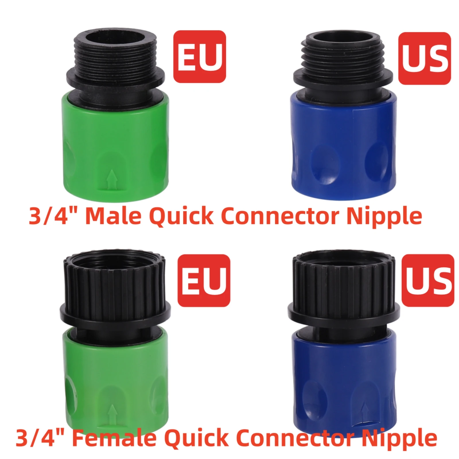 1PC US/EU Quick Connector Nipple 3/4\