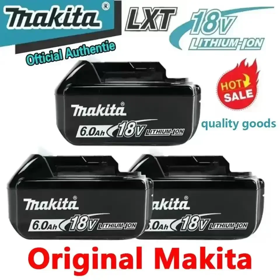 100% original Makita 18V 6.0Ah Rechargeable Battery ,For Makita BL1830 BL1830B BL1840 BL1840B BL1850