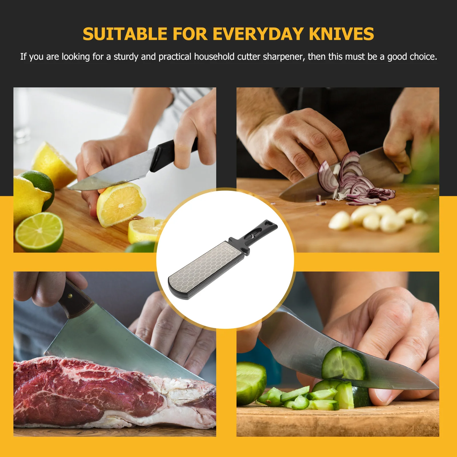 

Double-Sided Emery Sharpener Rugged Plastic Emery Grinding Tool For Kitchen Scissors Multipurpose Honeycomb Household