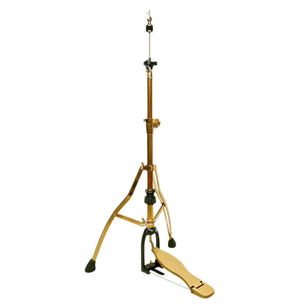 Hi-hat Stand 28mm Gold Plated, Double Braced Pedal, Cymbal Support Foot Pedal Drum Hardware