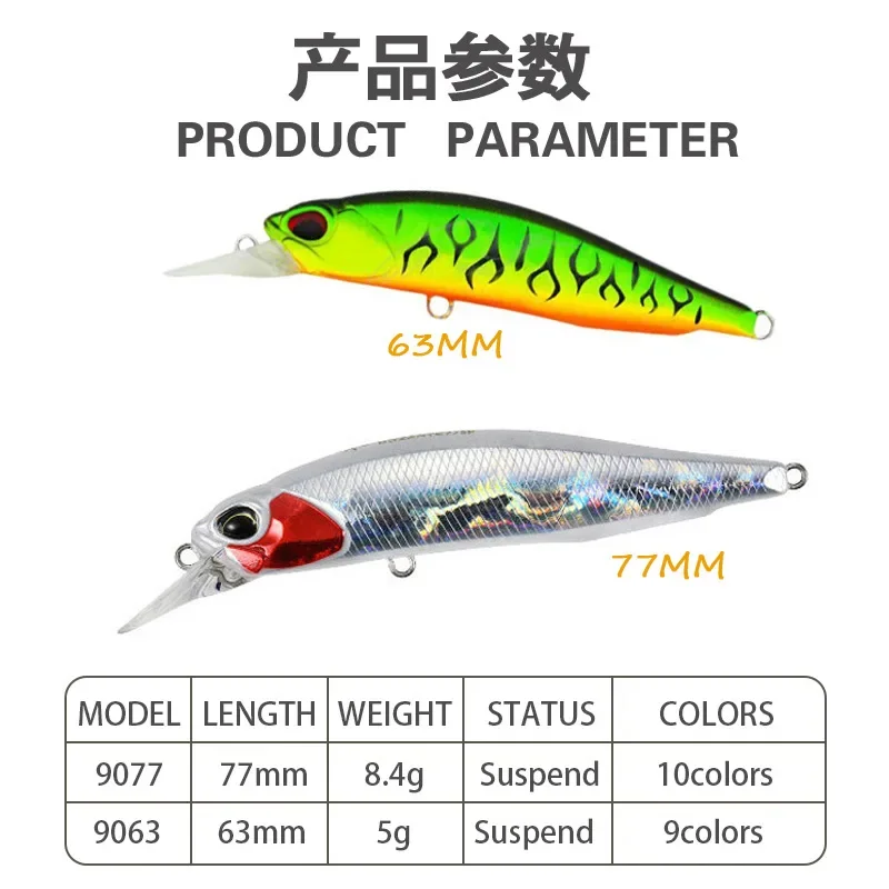 1pcs 5g 8.4g Swimbait Artificial Hard Bait Culter Alburnus Bait Fishing Lure Minnow Wobbler Lure Rozante Suspending Jerkbait