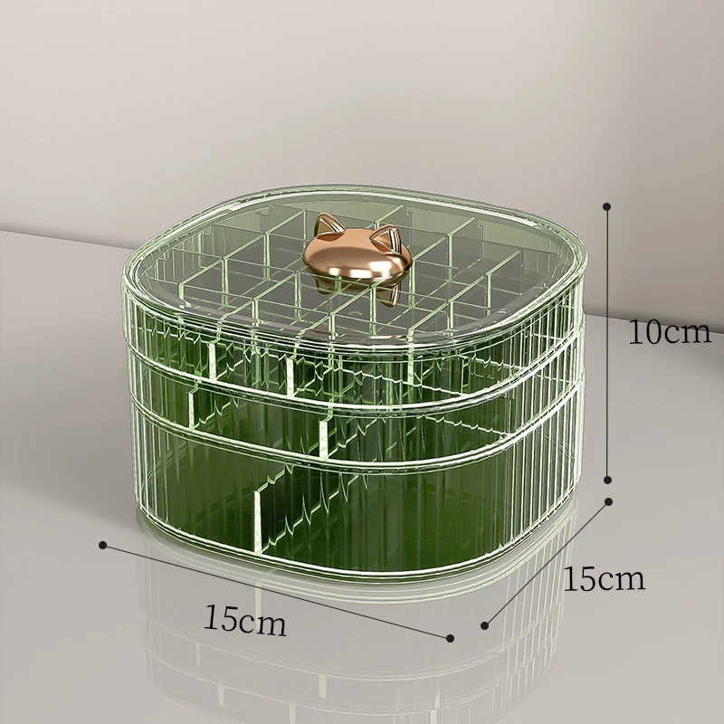 Caixa Organizadora Transparente Criativa, 3 Camadas De Armazenamento De Jóias, Brincos e Anel Titular, Organizador De Viagem De Plástico, Moda