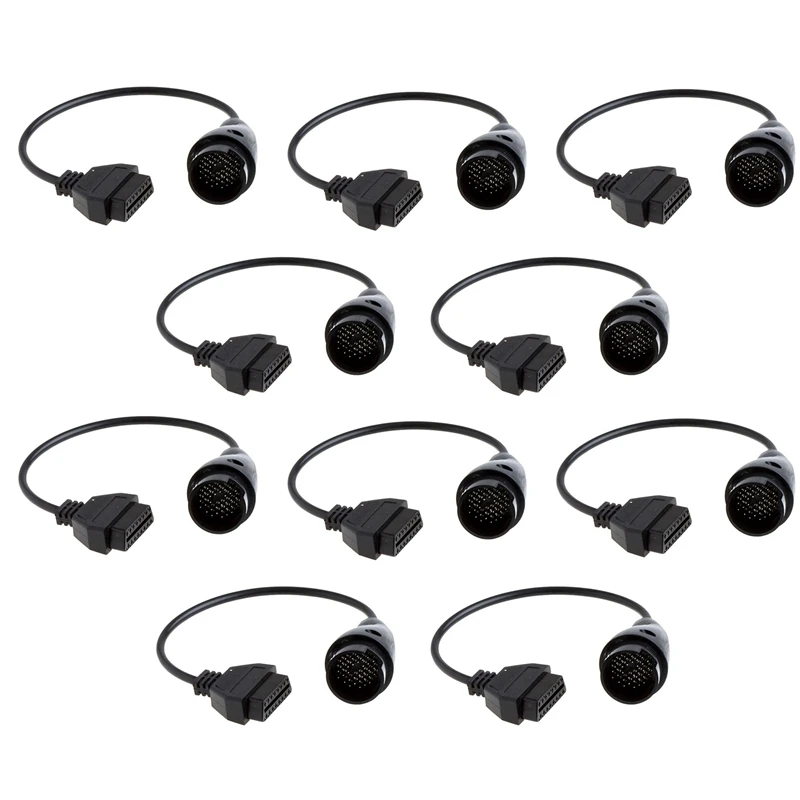 10X For Benz MB 38 Pin To 16 Pin OBD2 OBD II Diagnostic Adapter For Mercedes 38 Pin OBD 38Pin Connector