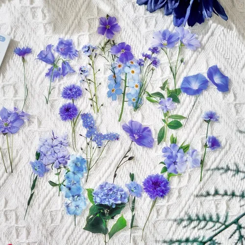 Imagen 1 del producto 40 Uds pegatinas de plantas y flores frescas decoración DIY pegatinas impermeables para mascotas para planificadores Scrapbooking ordenadores portátiles