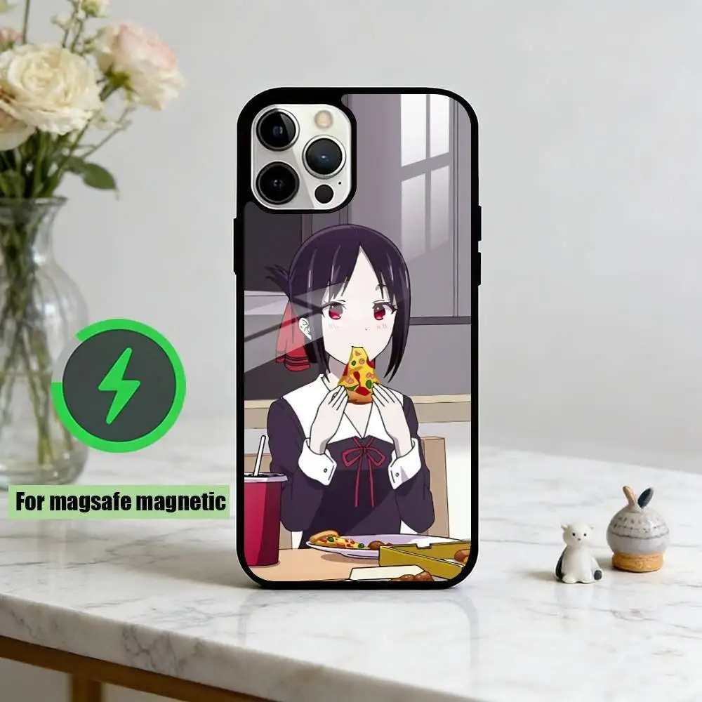 S-Shinomiya Kaguya Anime Character Phone Case For iPhone17,16,15,14,13,12,11 Plus,Pro Max Magnetic For Magsafe Wireless Charging