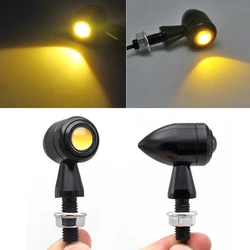 2pcs Motorcycle Mini LED Turn Signal Light Bullet Moto Flashing Light clignotant moto led 12V Fit for Kawasaki Suzuki Yamaha