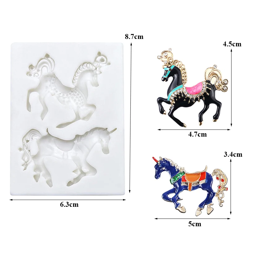 Unicorn Horse Silicone Cake Baking Mold Sugarcraft Chocolate Cupcake Resin Tools Fondant Decorating Tools