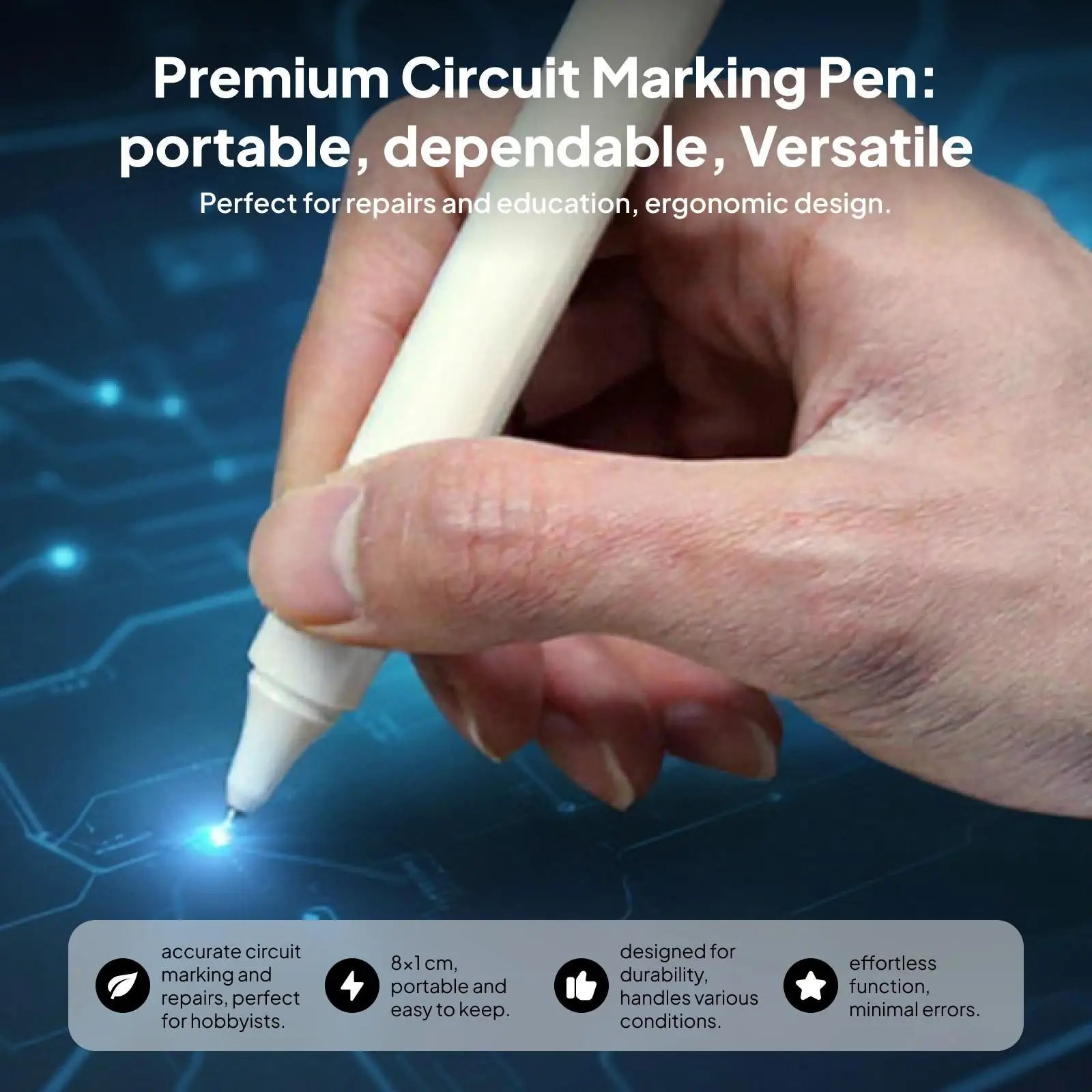 2x Conductive Ink Pen Electronic Circuit Draw Instantly Pen Marker