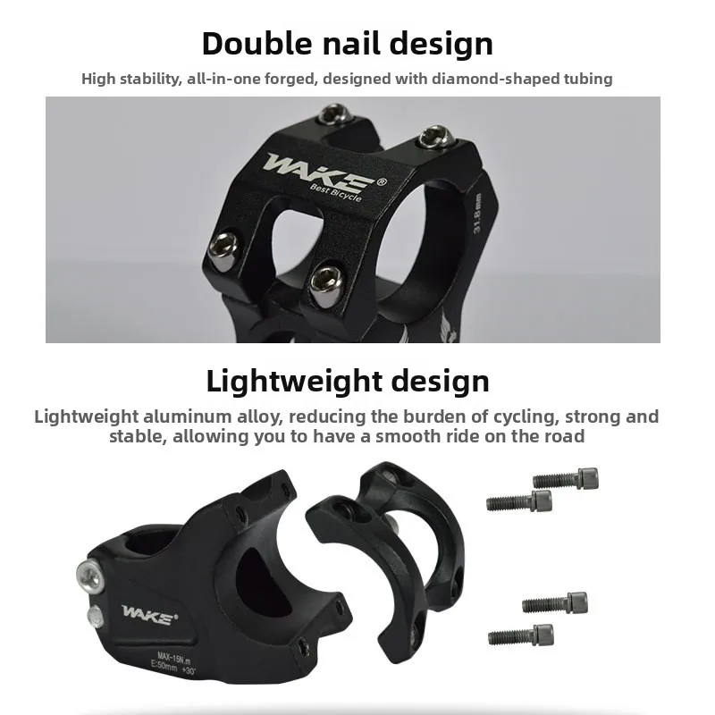 ويك دراجة الجذعية دراجة جبلية قصيرة سبيكة جوفاء المقود الجذعية MTB ملحق دروبشيب بالجملة