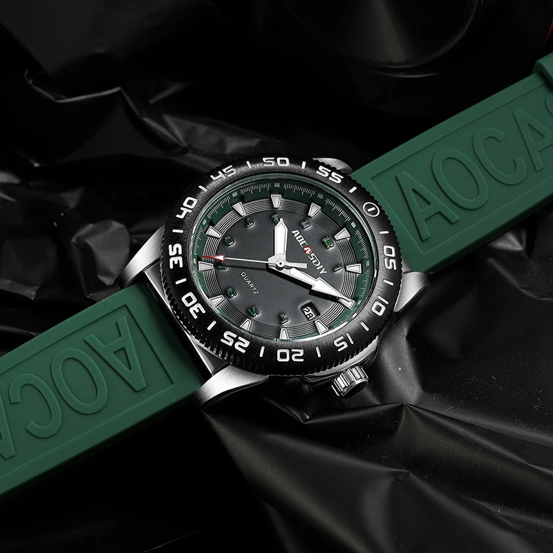 Reloj de moda informal para hombre, resistente al agua, calendario luminoso, multifuncional