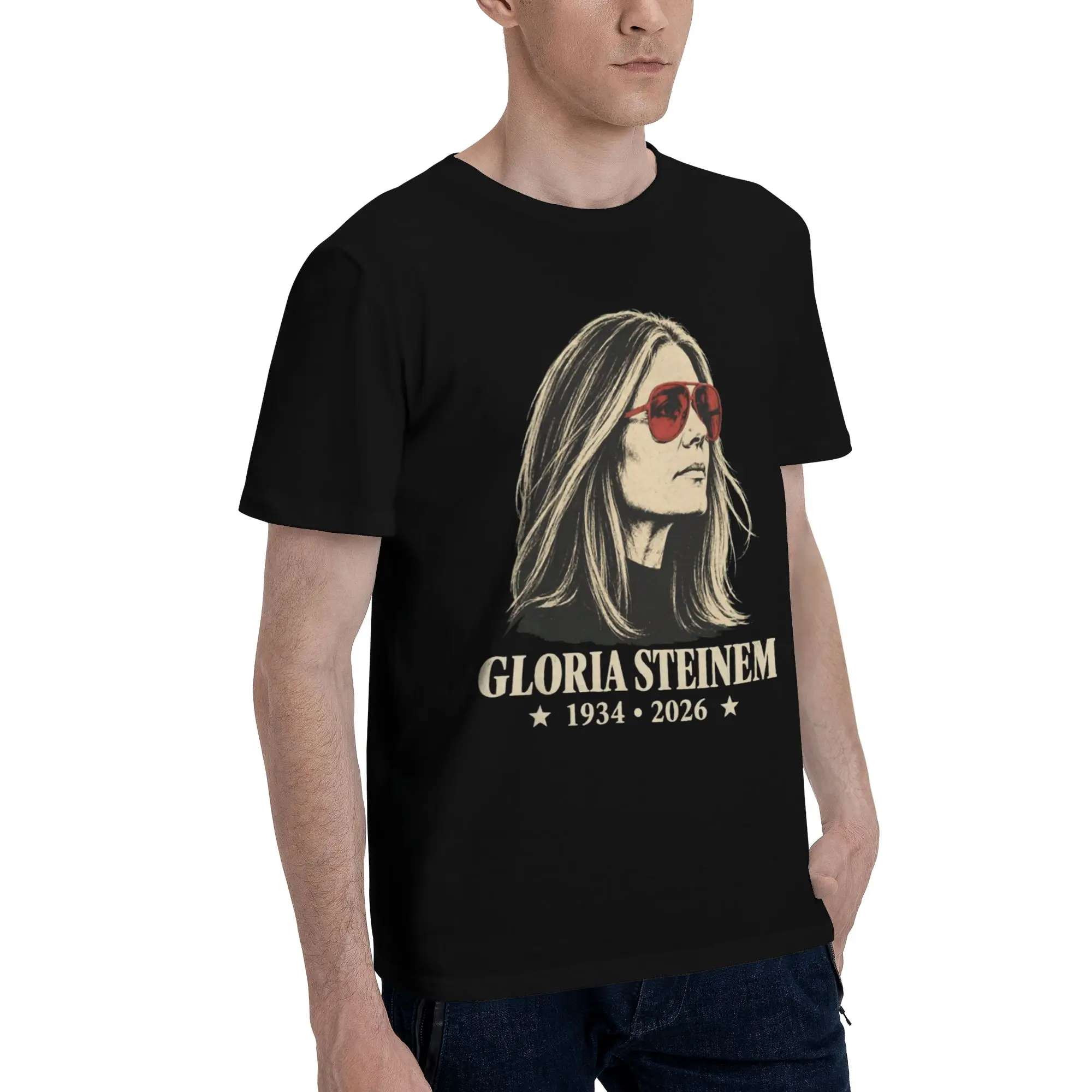 Men Women Graphic RIP Gloria Steinem  T Shirt Tee Cotton  T-shirts Clothing
