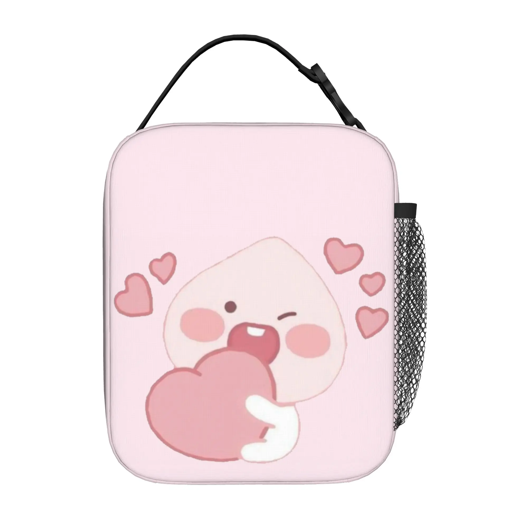 Apeach Insulated Lunch Bag Portable K-Kakao F-Friends Reusable Thermal Bag Tote Lunch Box Office  Outdoor Girl Boy