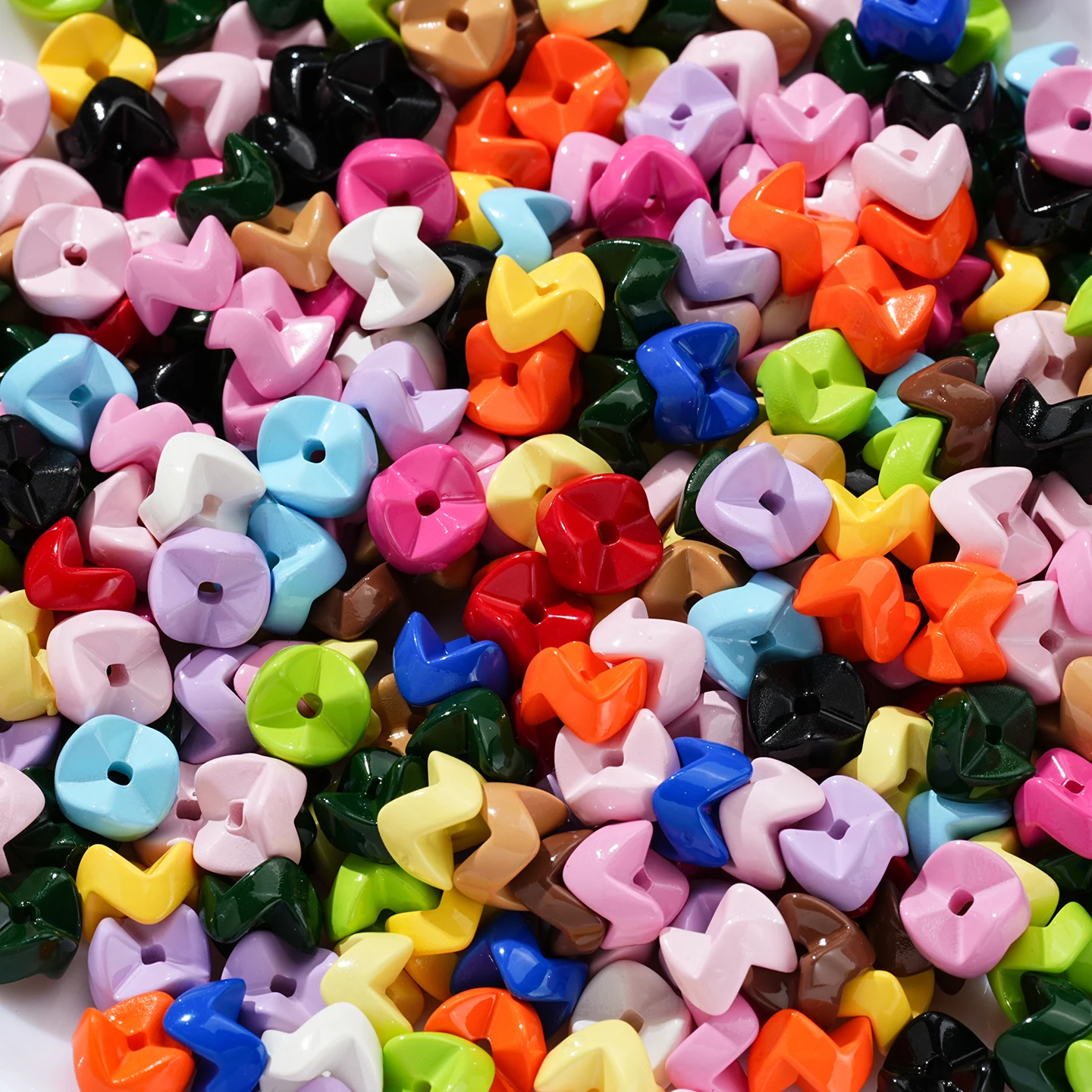 

10pcs Multi-Color Acrylic Gear Shaped Beads Spacer Beads for Jewelry Making DIY Phone Chain Bracelet Necklace Crafts Accessories