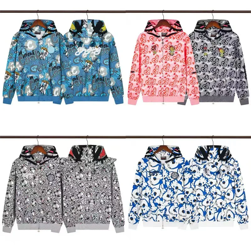 GLO GANG European and American street trend high-quality zipper style pure cotton hoodie for men